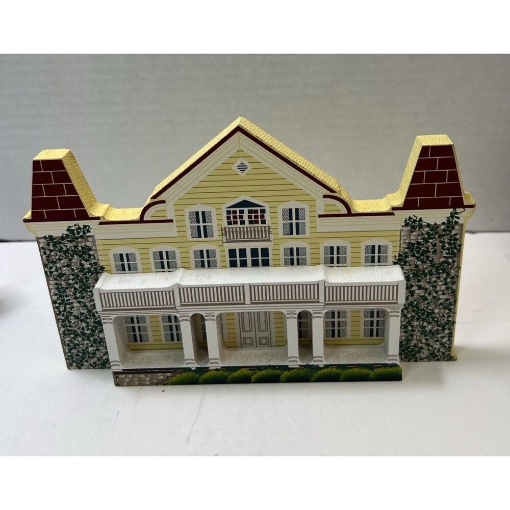 Shelia House Cottage Shelf Sitter Signed Figurine Red Cross Glen Echo Maryland
